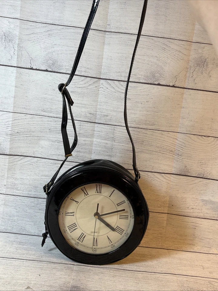 Cartera reloj retro vintage charol años 80 ¡USADA EN EXCELENTE ESTADO! ¡¡FUNCIONA!! ¡¡ENVÍO RÁPIDO!!! Foto 4 de 4