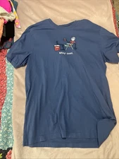 Size M Life Is Good. Stay Cool Blue T-Shirt.