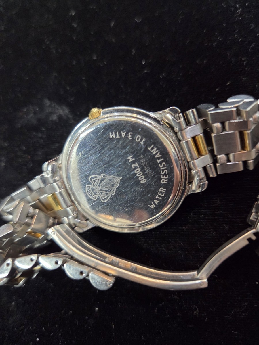 VINTAGE GUCCI 8000.2 M 2 TONE WRIST WATCH QUARTZ WATER RESISTANT 3
