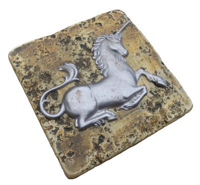 Unicorn tile plastic mold plaster cement resin casting mould 6''x6''x1/3'' thick