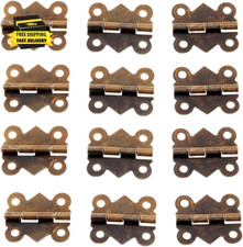 12Pcs Antique Brass Butterfly Hinges for Small Jewelry Box Treasure Chest Wooden