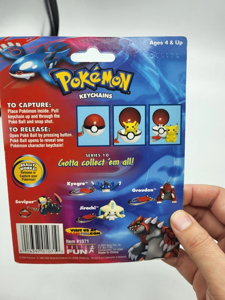 Basic Fun Pokemon Keychains Jirachi Series 10 Vintage New Sealed 2004 - Image 3 of 3