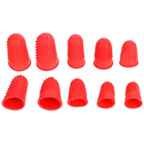 10 Pcs Non-slip Finger Cots Playing Cuff Silicone Protectors Protection Sleeves - Picture 12 of 12
