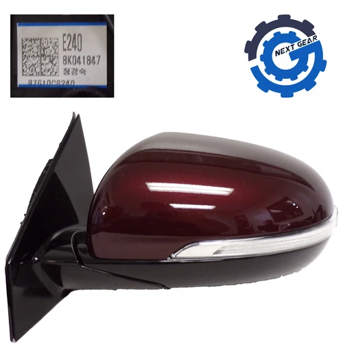 New OEM Kia Left Blind Side Mirror Sangria For 2019-2020 Kia Sorento 87610C6240