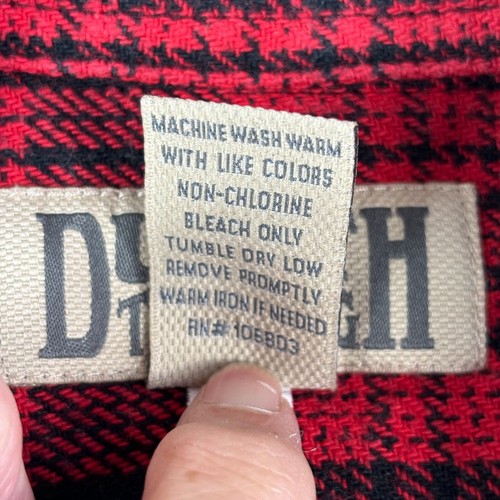 Duluth Trading Hemd Herren L Tall Flanell rot kariert Knopf lang SLV Western verwaschen - Bild 9 von 12