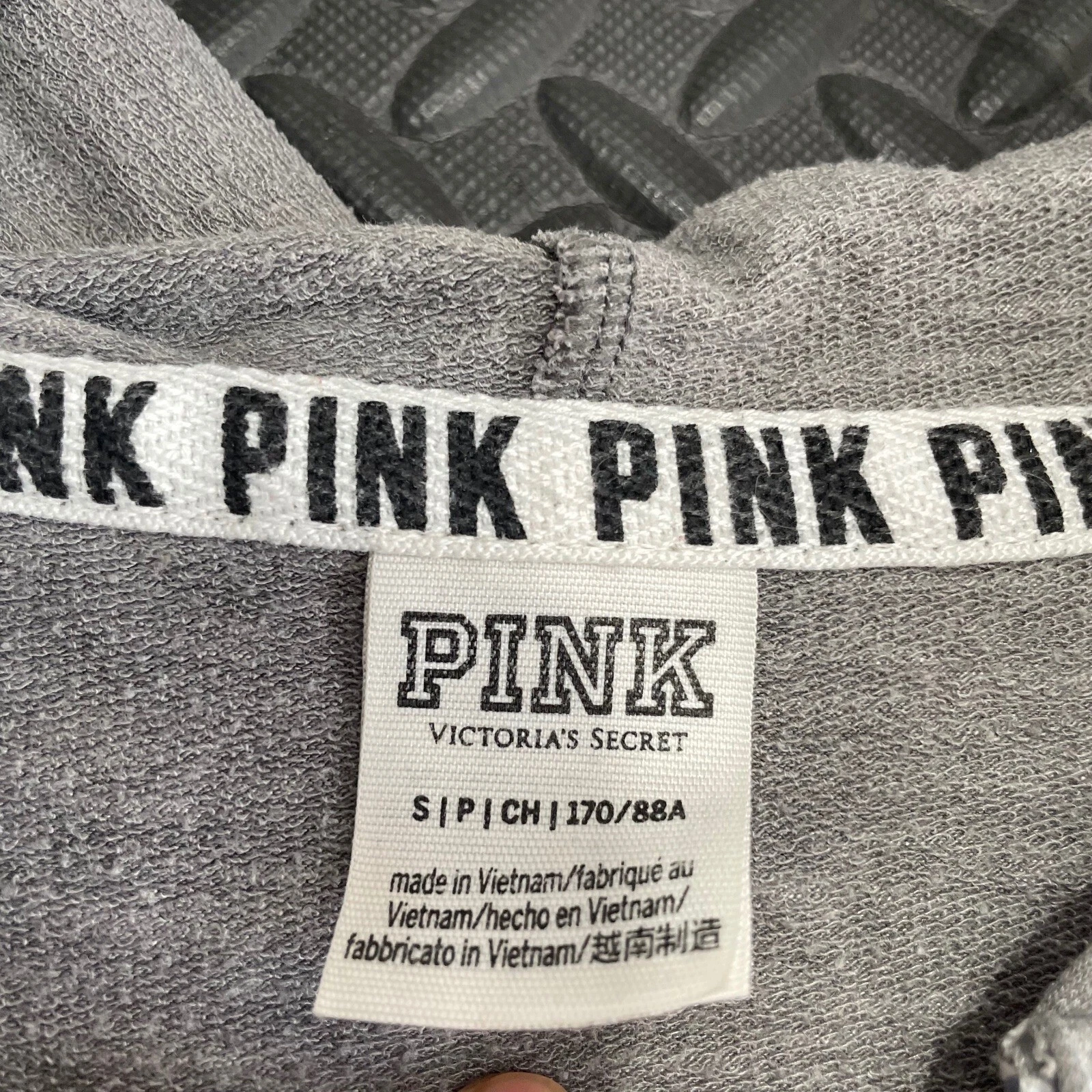 UNDERCOVER Felpa con cappuccio rosa Victoria Secret grigia full zip abbigliamento casual donna taglia S