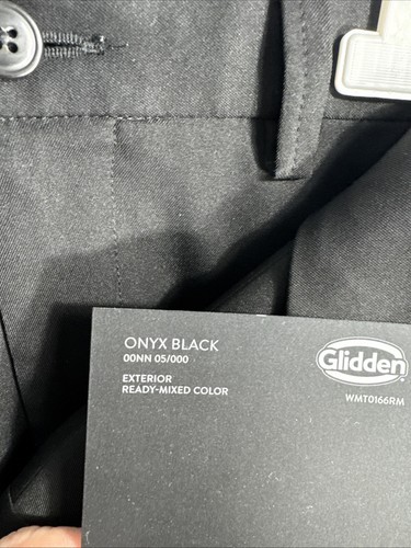 Men's Haggar H26 2 Piece Suit Stretch 38R Solid Black 36x29.5 2 Button Slim Fit - 第 2/22 張圖片