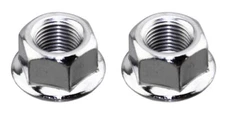 2 AltaLine TRACK HUB AXLE NUT USED FOR REAR WHEEL (SIZE 10X1MM) IN CHROME.