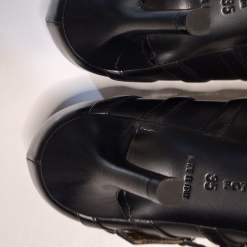 Bottega Veneta Black Leather Mary Jane 3 Strap Pumps New Size 35 - Picture 15 of 17
