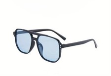 UV400 Sunglasses - Black Frame - Ocean Mist Tint - cool Trendy Retro Style