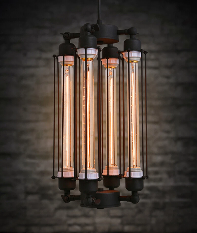 Lámpara colgante Steampunk lámpara colgante de techo industrial vintage accesorios de pared Foto 2 de 4
