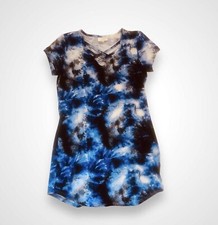 Bobbie Brooks Boho Tie Dye Mini Dress Medium M Festival Beach Vacation