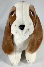 HUSH PUPPIES Plush Bassett Hound Dog Vintage Advertising Stuffed Animal 14" EUVC