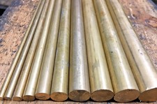 Brass CZ121 Solid Bar Stock Round Rod Metal 4mm Diameter x 770mm Long - 8 Pieces