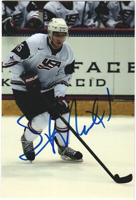 Stefan Matteau Autographed 4x6 Color Photo Team USA #15 White A