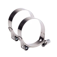2Pcs 108mm-116mm Stainless Steel T-Bolt Clamp Clamp Range 4.25" - 4.57"