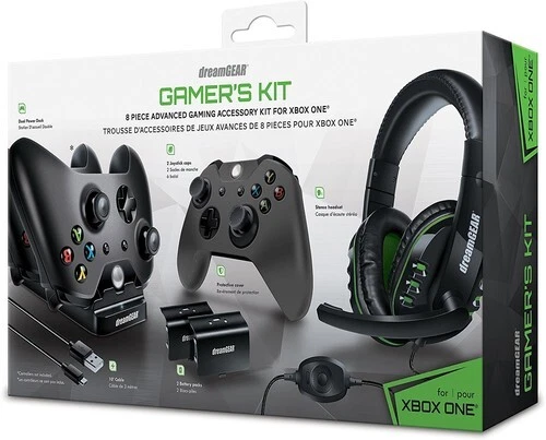 DreamGear DGXB1-6631 Xbox One Advanced Gamer's 8 PC Accessories Kit (Black)  [New