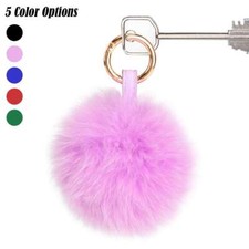 10cm/4" Real Fox Fur Pompom Ball Bag Charm Keychain Bag Purse Phone Pendant Gift