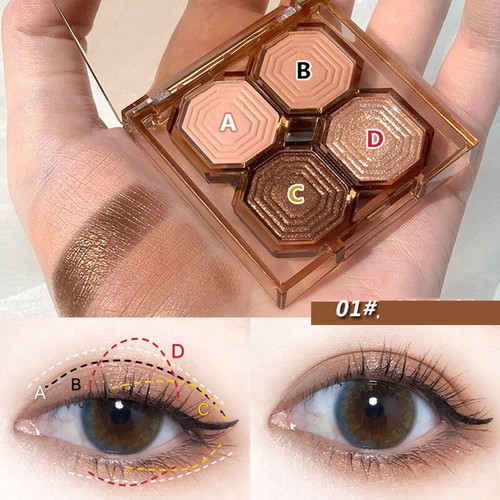 Eyeshadow Palette Shimmer Pearlescent Face Highlighter Matte Nude Women Beauty!) - Picture 11 of 17