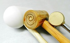 3 Large Hammers  Mallet Brass, Rawhide, Nylon, Heavy Duty Set Forming Shaping