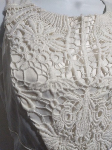 Jump Girl Size 5/6 Junior Sleeveless White Lace Front Semi-formal Sheath Dress - Picture 3 of 9