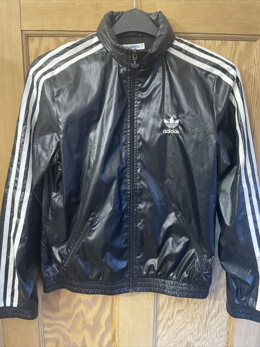 Adidas Originals Shiny Black Jacket | eBay Adidas Originals Shiny Black Jacket | eBay