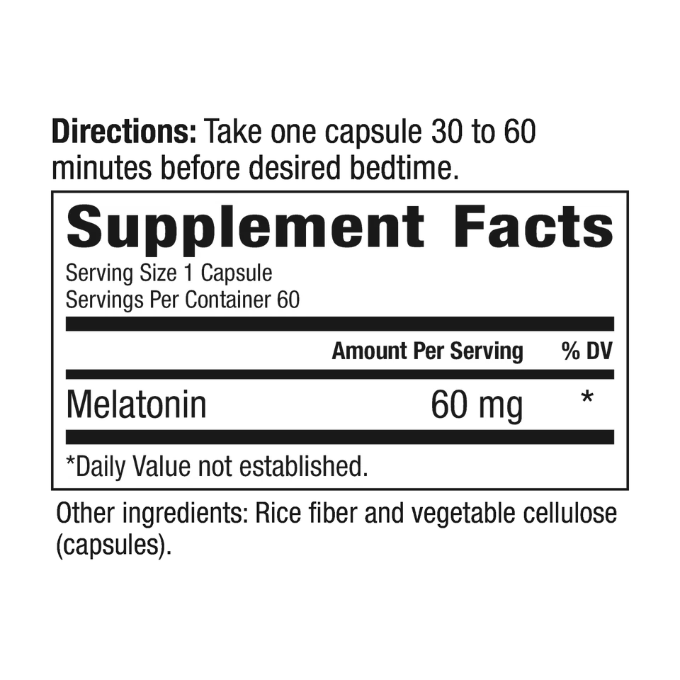 60 mg de melatonina máxima dosis alta Foto 2 de 2