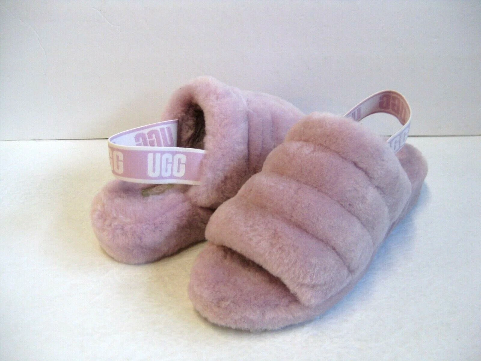 SANDALO UGG FLUFF YEAH SLIDE DONNA ROSA NUVOLA US 8 UK 6 EU 39