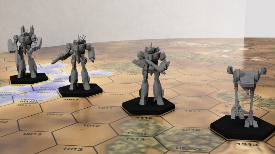 Battletech Miniatures - Unseens Pack (17x Classic Miniatures + Hex ...