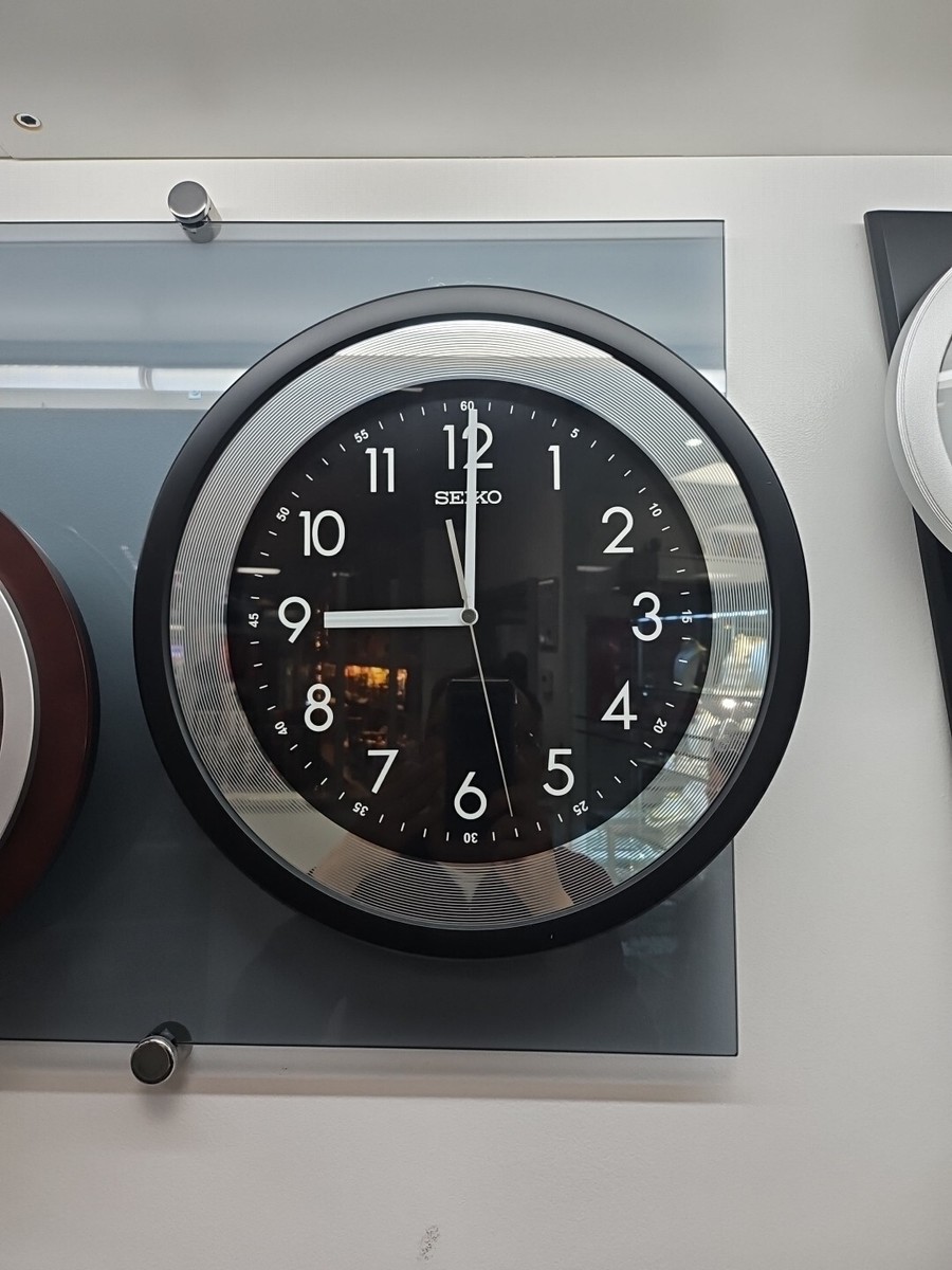 Seiko Zing Modern Art Wall-Clock QXA812KRH, 14 Inches, Silver | eBay