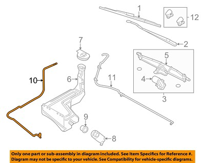 #ad FORD OEM 11 16 F 250 Super Duty Wiper Washer Components Washer Hose BC3Z17K605A $31.28