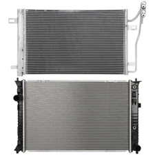 Radiator & AC Condenser Cooling Kit For 10-12 Ford Fusion 3.0 V6 FLEX 2.5 L4 GAS