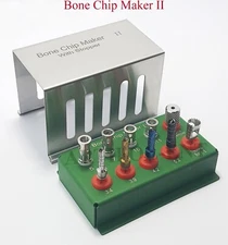 Dental Implant Bone Chip Maker Kit II with Stopper Trephine Bone Collector Kit