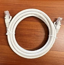 Perfect Link - 2x6ft White Cat 6a Shielded Patch Cable White-550MHz Ethernet NEW