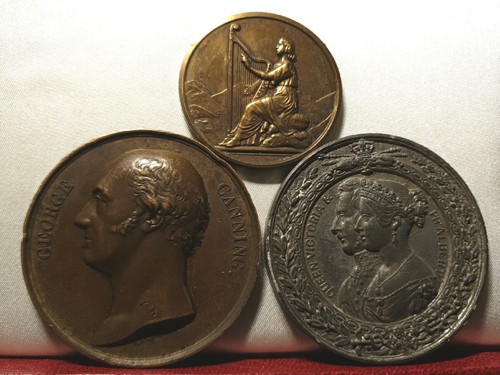 GB UK lot 3 medals Canning Queen Victoria Music - Picture 1 of 2