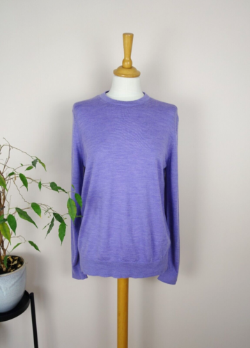 M&S COLLECTION Mauve purple extrafine Merino Wool jumper size 12 - Afbeelding 1 van 8