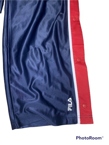 90er Vintage Fila blau Breakaway Snap Side Trainingshose Herren Polyester Gr. XL - Bild 2 von 5