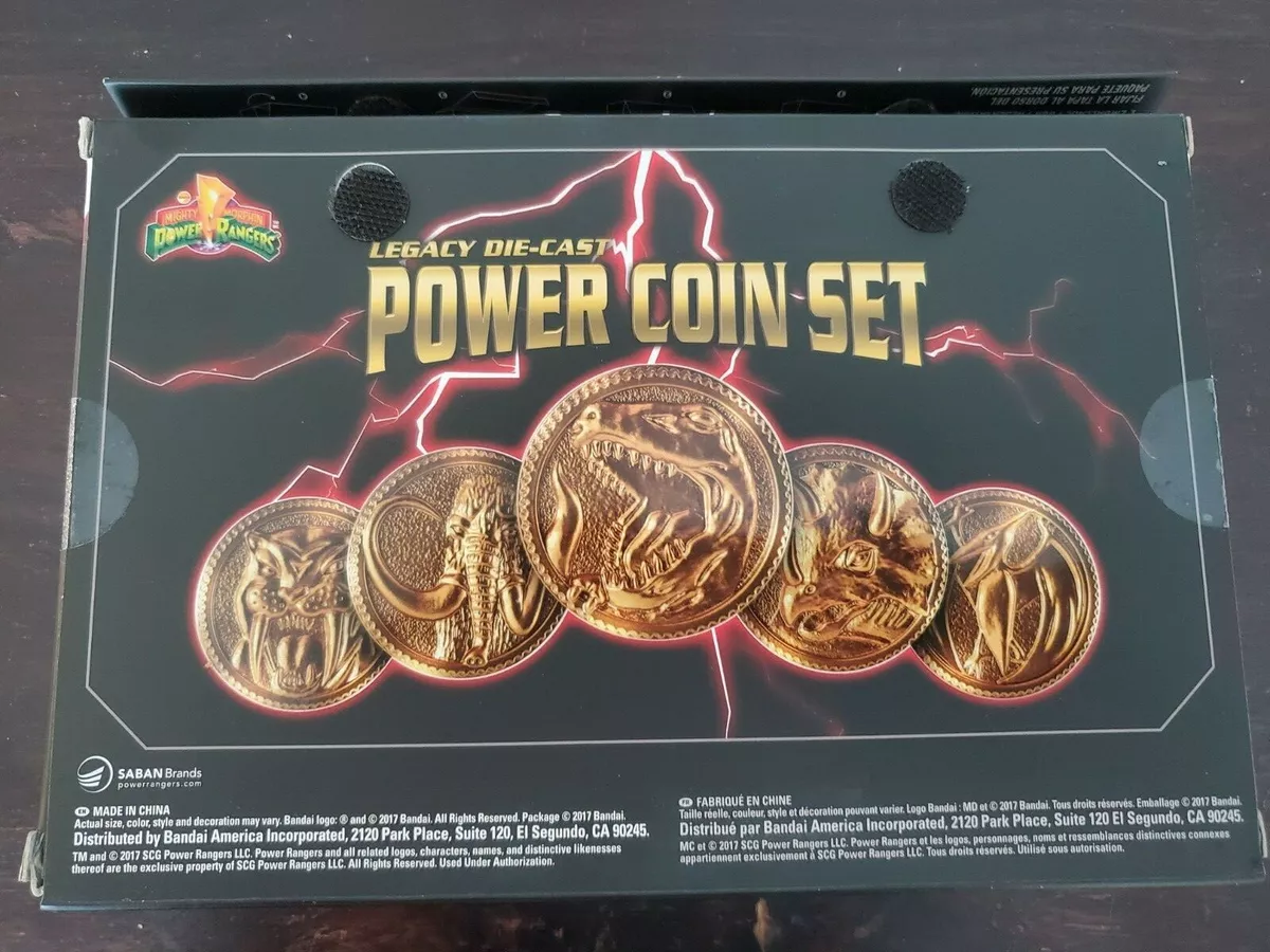 Power Rangers Mighty Morphin Legacy Die-Cast Coin Set Roleplay Toy