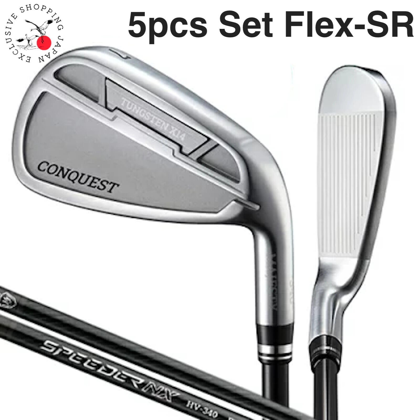 MAJESTY Conquest Iron Golf Clubs 5pcs Set #6-PW Flex SR Speeder NX HV340 Shaft 