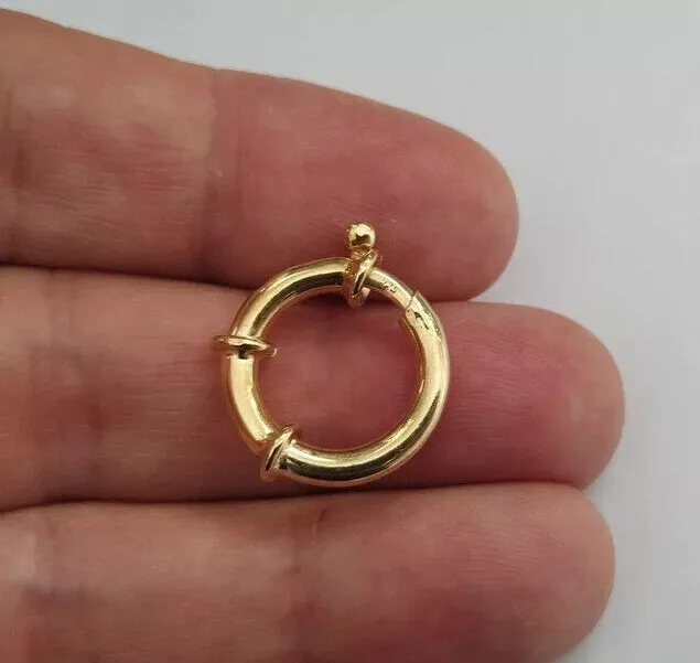 Gold Clasps, Gold Plated Sterling Silver Spring Ring Clasps