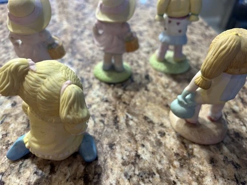 Vintage cabbage Patch Porcelain Figures 1984 1985 Lot Of 5