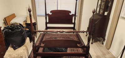 Antique 1930s White Furniture Company Full-Size Bed