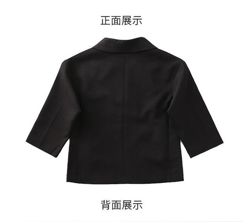 Girls Solid Color Outerwear Lapel Suit Coat Button Down Kids Child Blazer Jacket - Picture 18 of 23