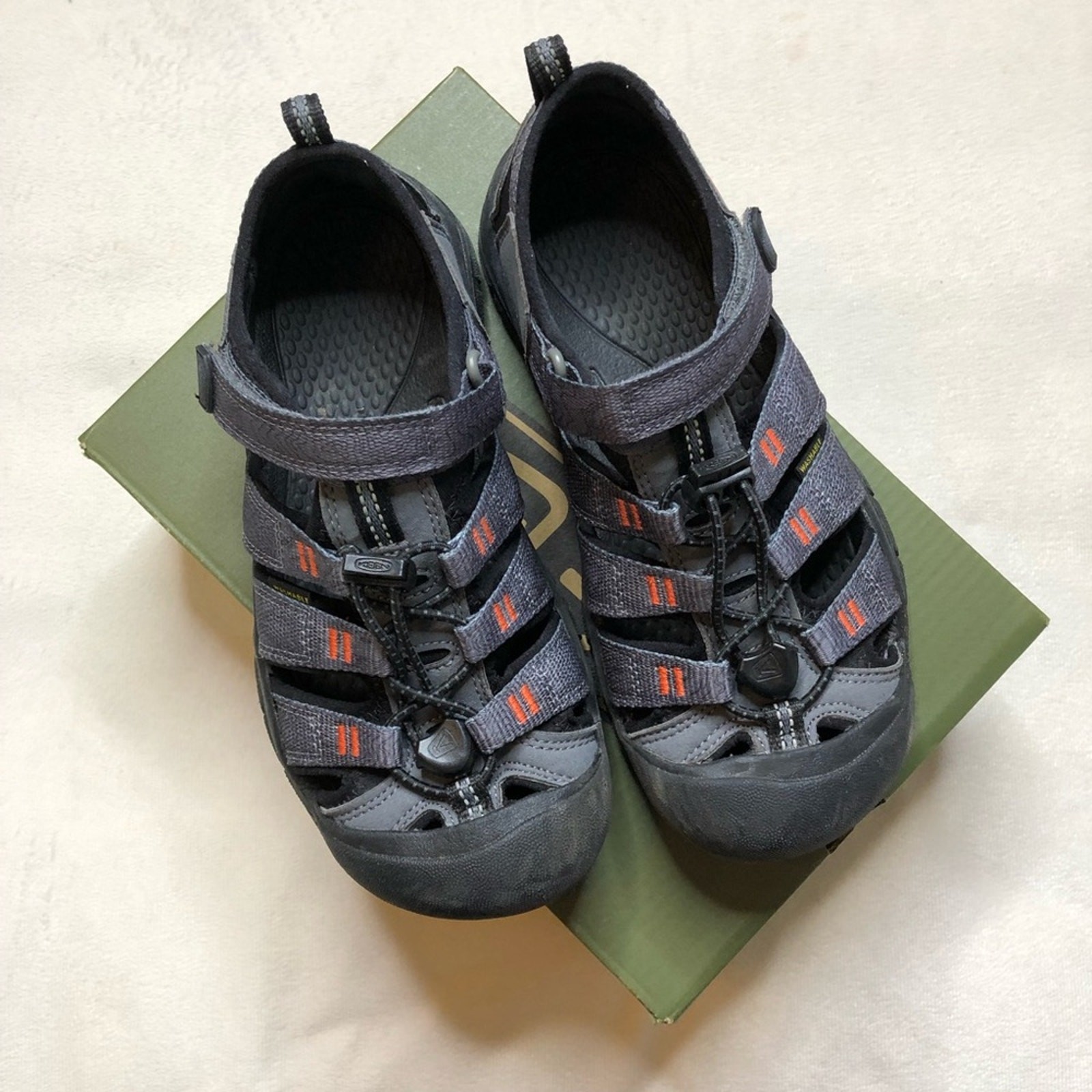 Sandali Keen Newport H2 grigio nero per bambini giovani taglia US 3