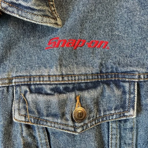Vintage iDENTITY Men's XL Blue Denim Jacket Button Front Embroidered Logo 1140 image 3