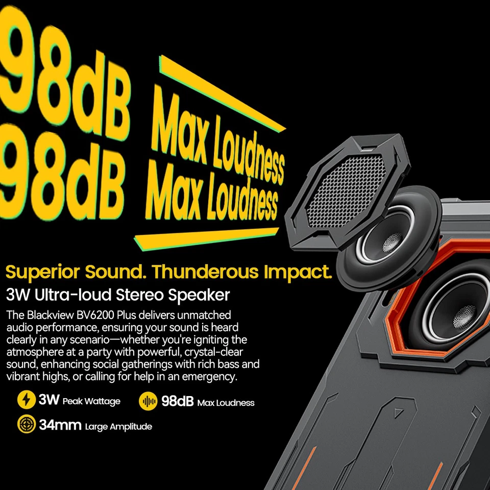 Smartphone Blackview BV6200 PIus Resistente 11000mAh 24G+256GB Doble 4G NFC Gemini AI Foto 3 de 4