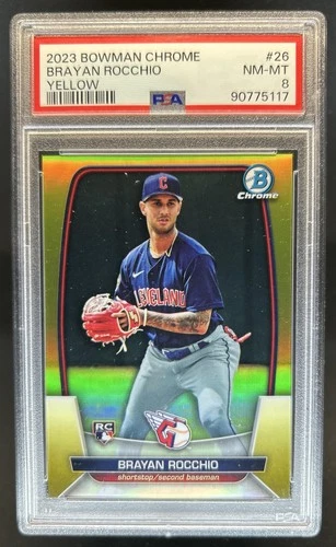 2023 Bowman Chrome Brayan Rocchio PSA 8