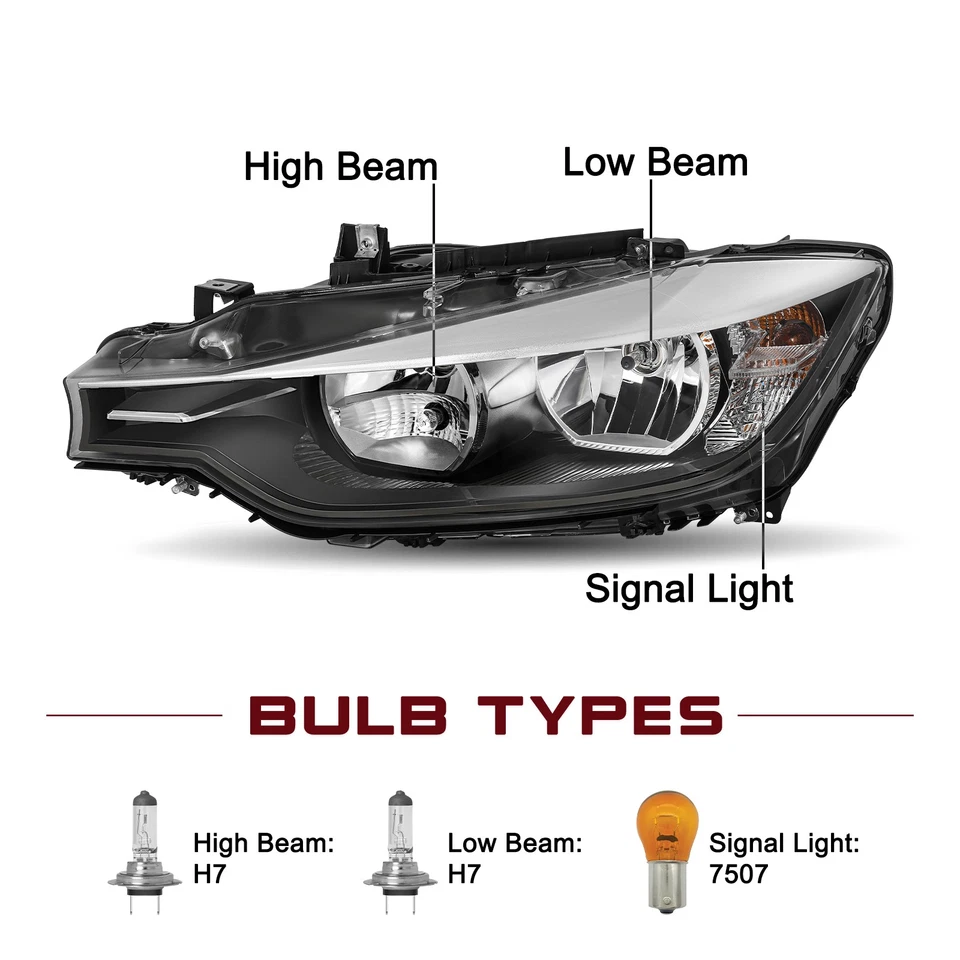 宝马 3 系列 2012 - 2015 F30 320i 328i 335i 车头灯总成一对车头灯 — 第 2/4 张图片