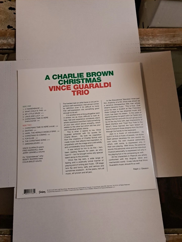 SEALED Charlie Brown Christmas Pop-Up RSD Black Friday 2025 LP Vinyl Soundtrack - Image 3 of 3