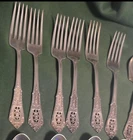 Wallace STERLING Silver ROSE POINT Luncheon Dinner FORK Large 7"